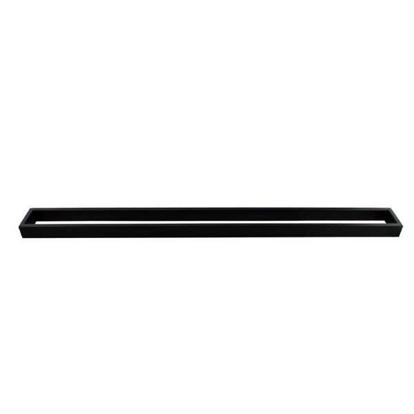ACA Bathroom Square Single Towel Rack Towel Rail Black 800mm