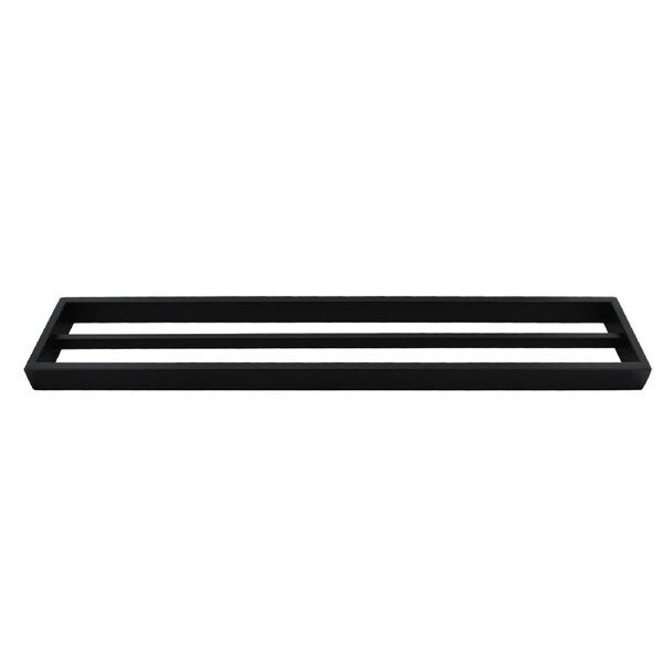 ACA Bathroom Square Double Towel Rack Towel Rail Black 600mm