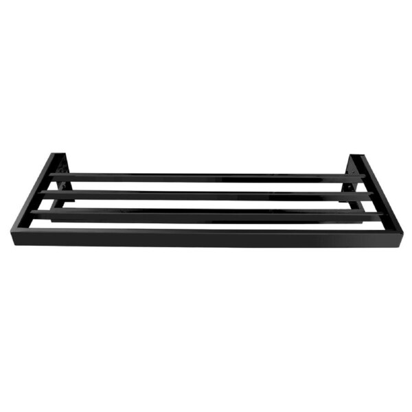 ACA Bathroom Square Towel Shelf Rack Rail Holder Black 600mm