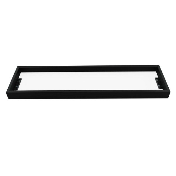 ACA Bathroom Towel Rack Rail Glass Shelf Holder Black