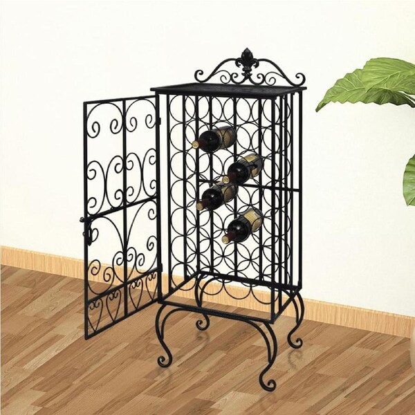 Wine Rack for 28 Bottles Metal vidaXL