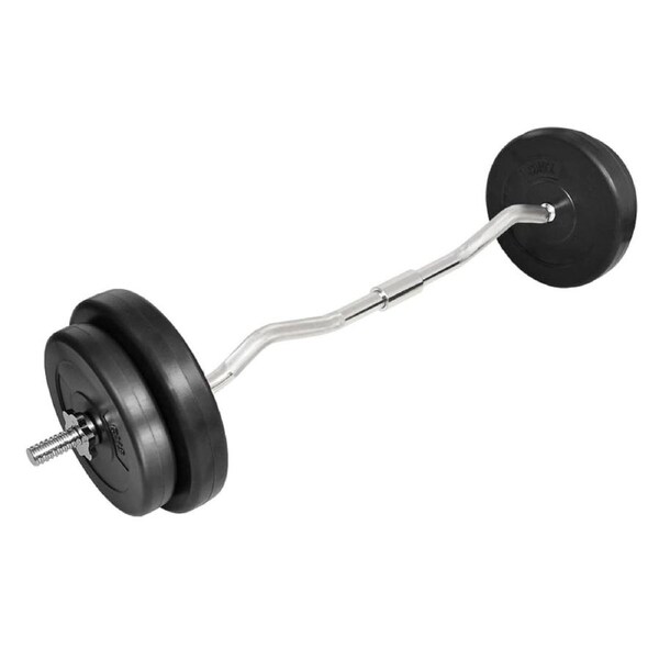 Curl Bar with Weights 30 kg vidaXL