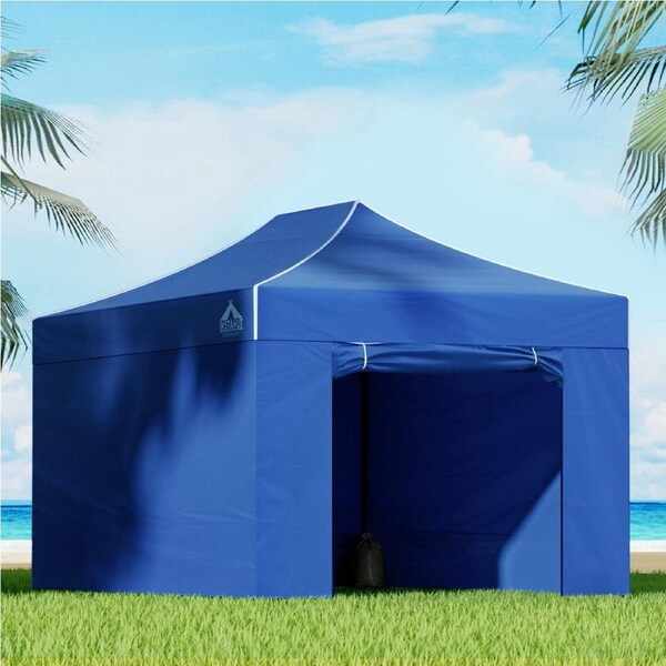 1 Set 3x4.5m Gazebo InstaHut Canopy Blue