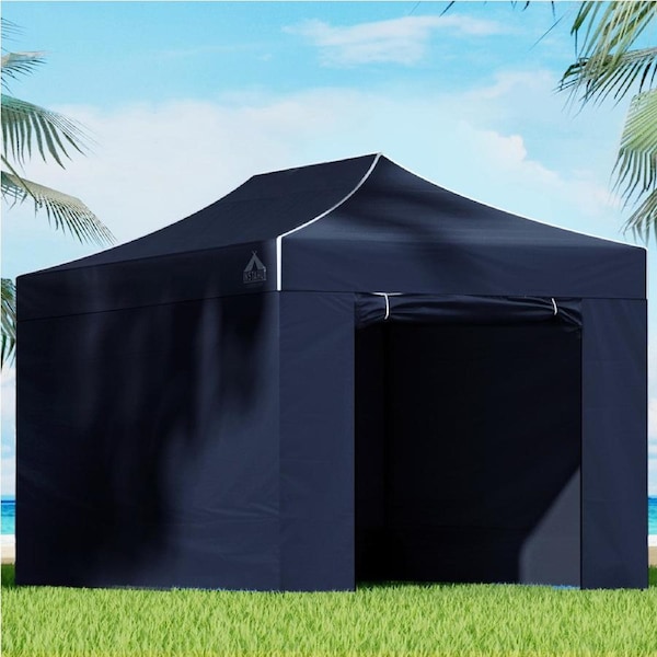 1 Camping 3x4.5M Gazebo InstaHut Canopy Navy
