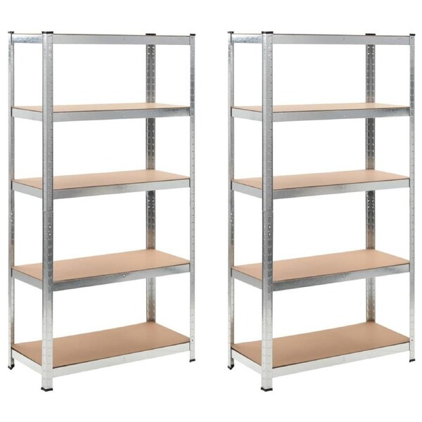 Storage Shelf Silver 2 pcs vidaXL