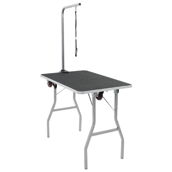 Portable Dog Grooming Table with Castors vidaXL