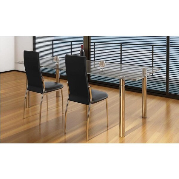 Dining Chairs 2 pcs Black Faux Leather vidaXL