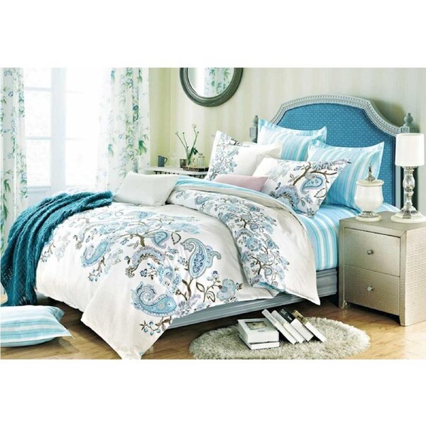 Queen size paisley 3pcs Quilt Cover Set