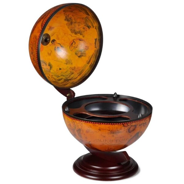 Tabletop Globe Bar Wine Stand Eucalyptus Wood vidaXL