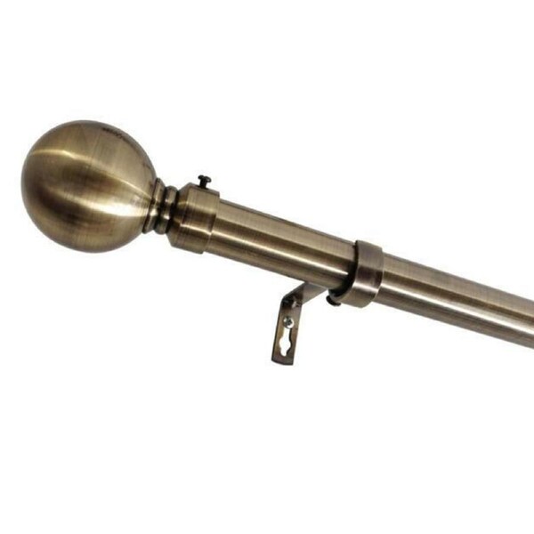 Extendable Curtain Rod in Brushed Brass 190-380cm