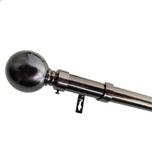 Extendable Curtain Rod in Black Chrome 160-300cm