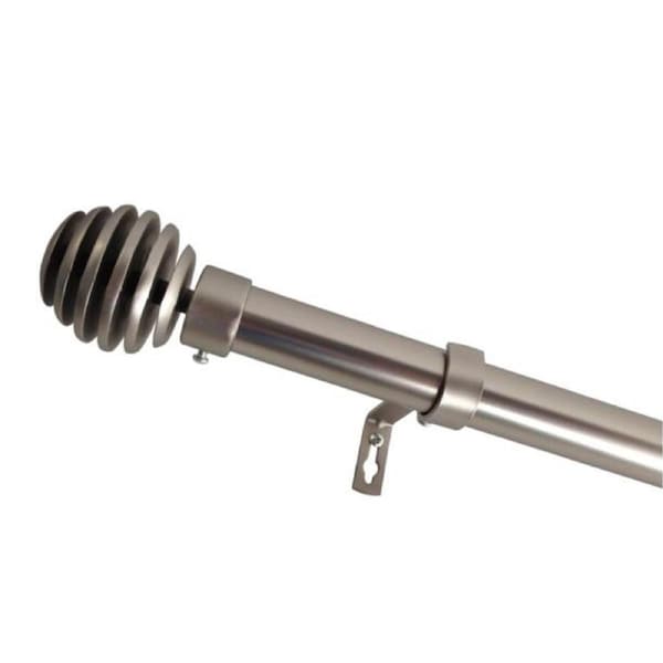 Extendable Curtain Rod in Satin Silver 120-210cm