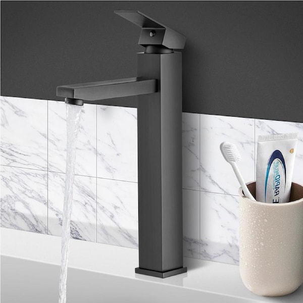 ACA Tall Basin Mixer Tap Faucet Brass Black WELS 6Star 4L/M