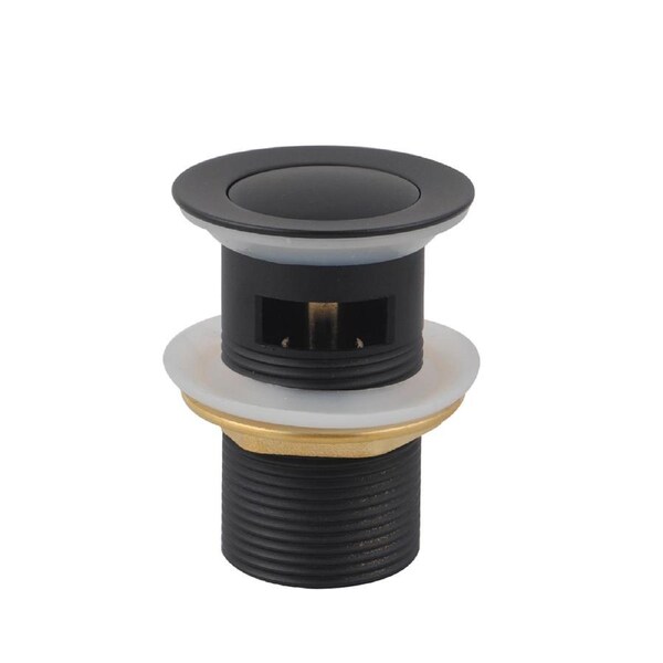 ACA Bathroom Basin Pop Up Waste Overflow Black Solid Brass 32mm/40mm