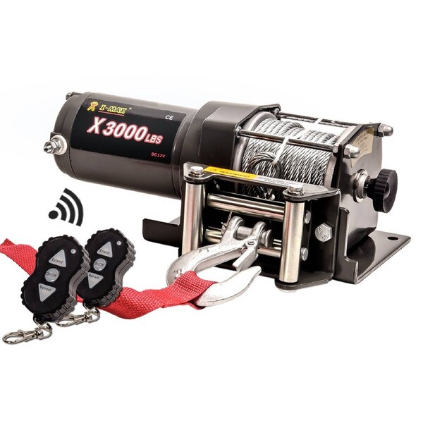 Steel Cable Wireless Electric Winch 1360kg 12V
