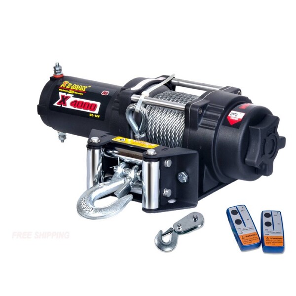 Wireless Steel Cable Electric Winch 1814kg 12V