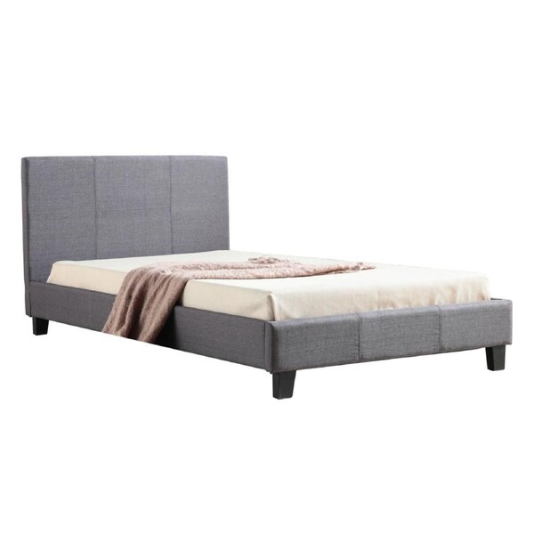 King Single Linen Fabric Bed Frame Grey