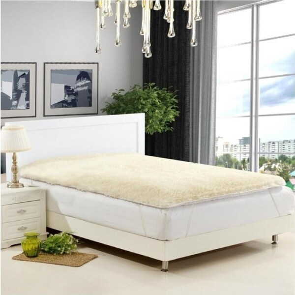 King Size Strap Fitted Cotton and Wool Underlay