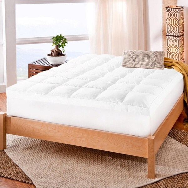 Queen Coolmax Polyester Cotton Mattress Topper Pad