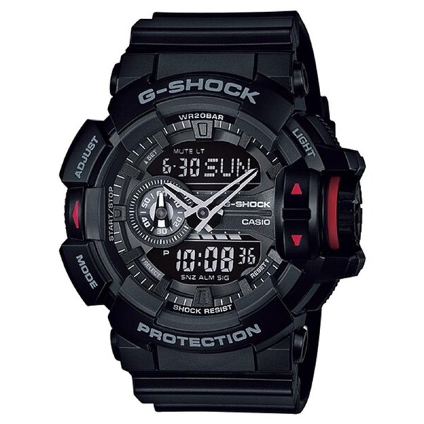 Casio G-Shock Analogue/Digital Mens Black Rotary Watch GA400-1B GA-400-1BDR