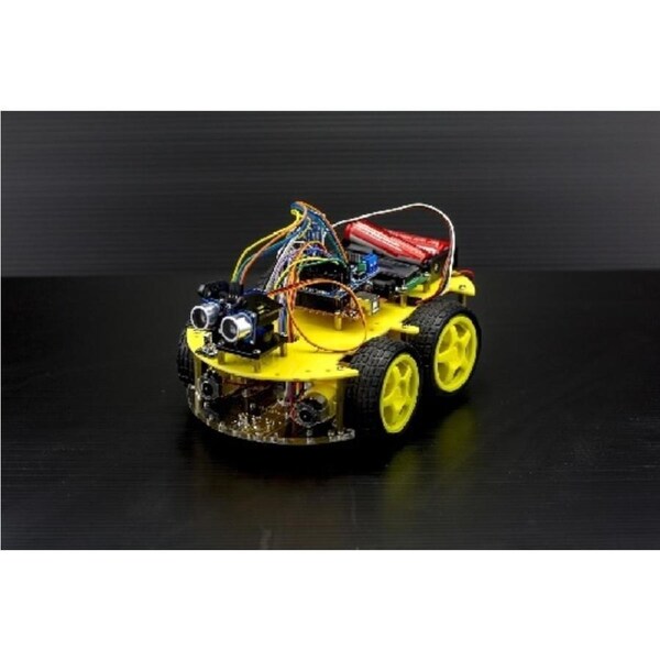 4 Wheel Drive with Ultrasonic & Line Tracer Bluetooth Arduino Project Robot Kit