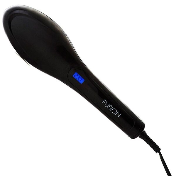FUSION Hair Straightening Brush - Black