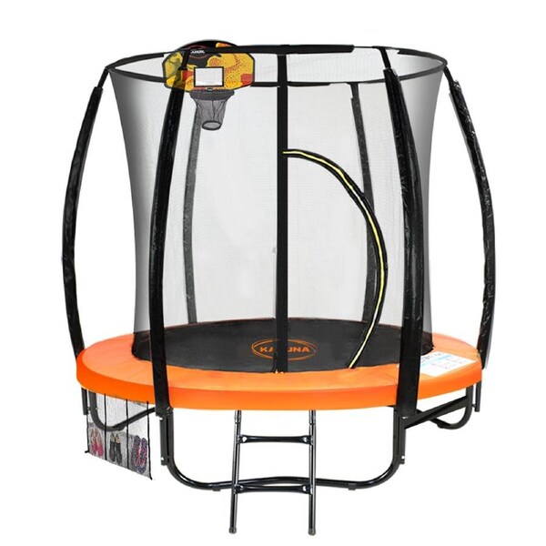 6ft Kahuna Trampoline Safety Net Spring Pad Cover Mat Free Ladder Basketball Set