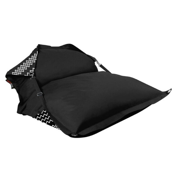 Beanpod Beanbag Cover Zephyr - Zigzag Black