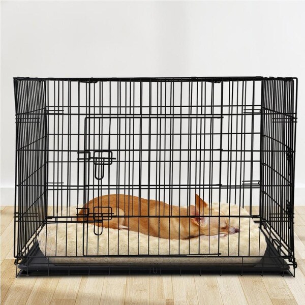 48" i.Pet Dog Cage Crate Large Kennel 3 Doors