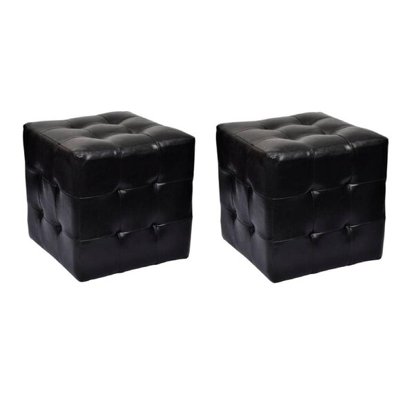 Cubed Stools Black vidaXL