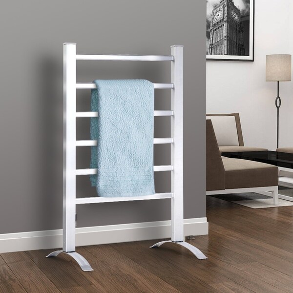 Devanti 6 Bars Electric Heated Towel Rail Rack Freestanding Clothes Dry Warmer