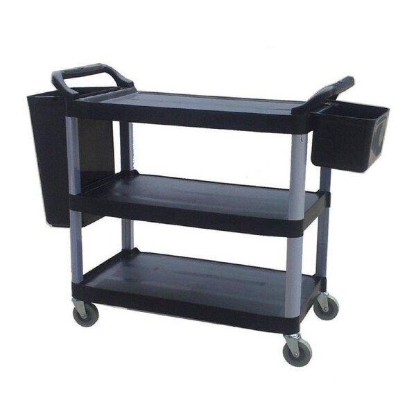TCS 3 Tier Catering Utility Trolley with Buckets 120kg