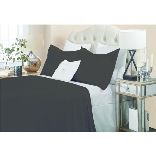 King Size Cotton Quilt Cover Set in Charcoal 1500TC