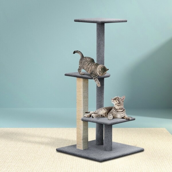 i.Pet Cat Tree Scratching Post Grey 124cm