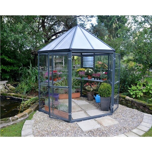 Maze Walk in Polycarbonate Greenhouse Oasis Hex