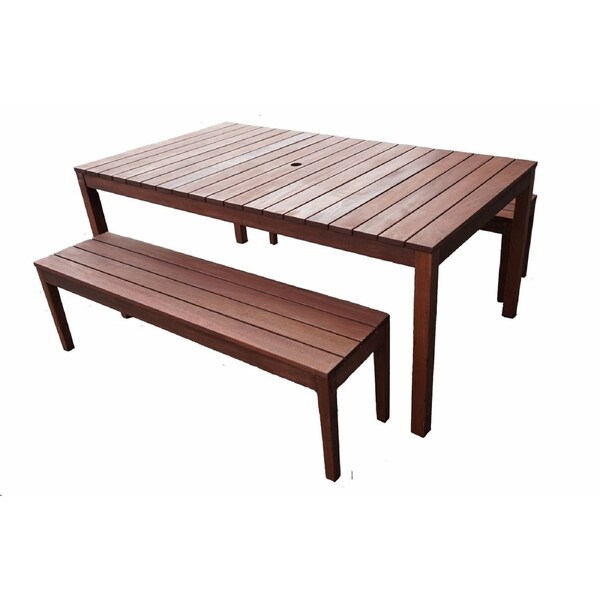 Supreme Rectangular 1.8m Dining Table & Bench 3pc Setting