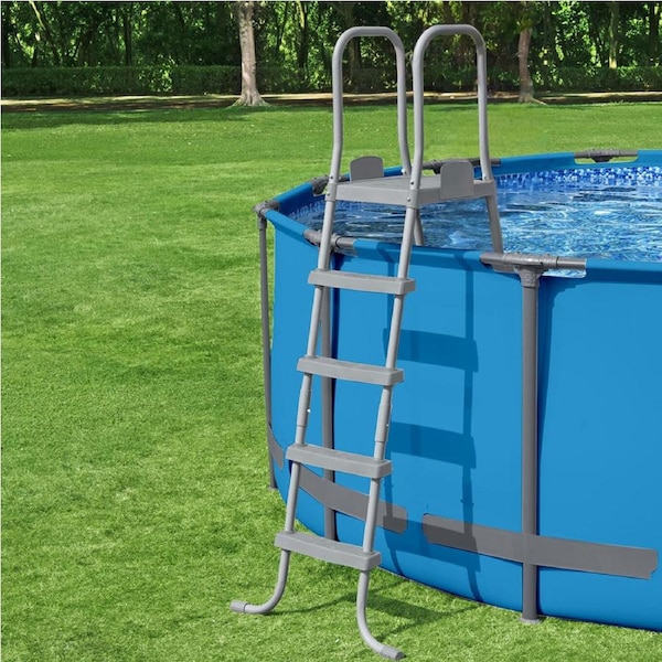 132cm Bestway Pool Ladder Fits Above Ground Swimming Pools 4 Steps Removable Stairs