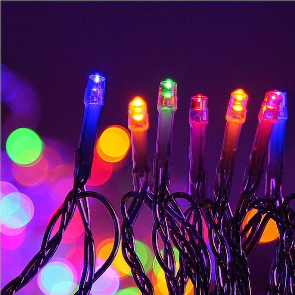 50M 500 LED Christmas Lights String Fairy Light Colourful Jingle Jollys ...