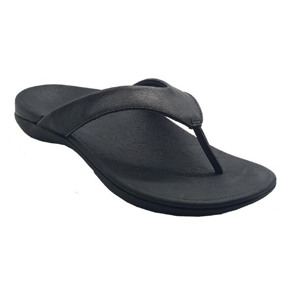 AXIGN 90 Mile Orthotic Arch Support Flip Flops Thongs w Leather Strap Archline 5UK (Womens US7/Mens US6)
