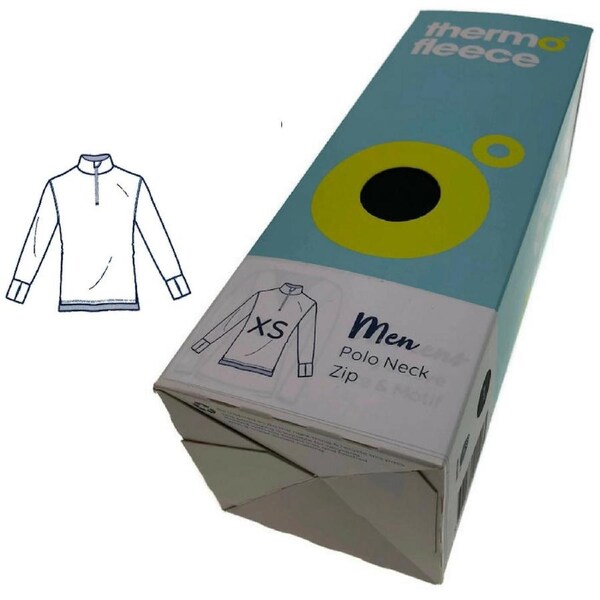 Mens Pure Merino Wool 1/4 Zip Long Sleeve Polo Neck Thermal Top Warm Thermals Black / X-Small