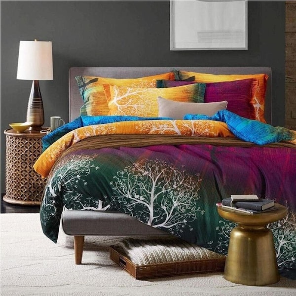 Magic Forest Design Microfibre Quilt Cover Set King