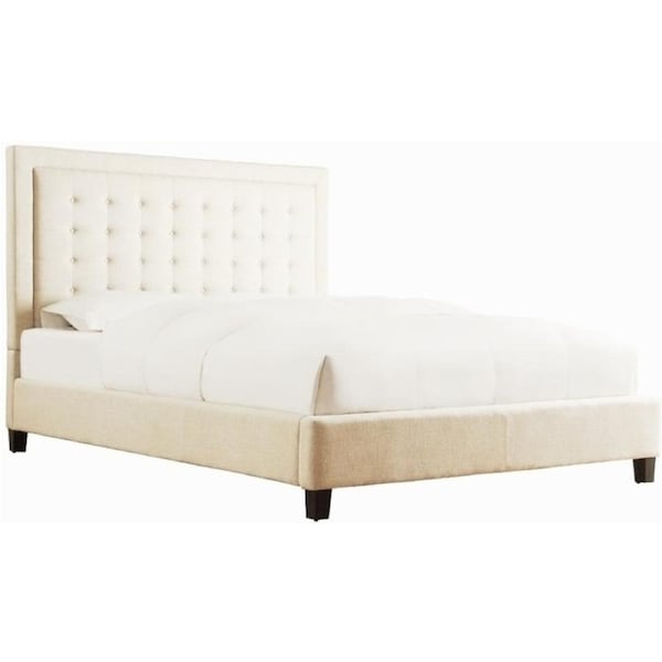 Gloucestershire Queen Size Linen Fabric Bed Frame in Beige