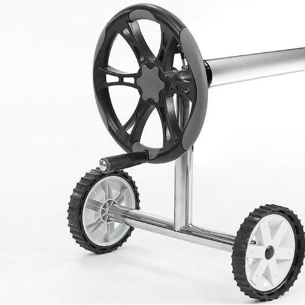 Solar Swimming Pool Cover Roller Thermal Blanket Bubble Adjustable Reel Wheels