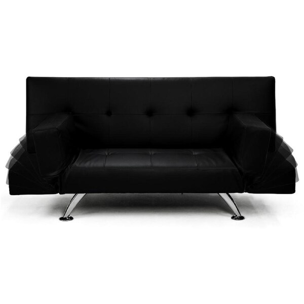 Brooklyn Sofa Bed Faux Leather Lounge Couch Futon Furniture Adjustable Suite Bk