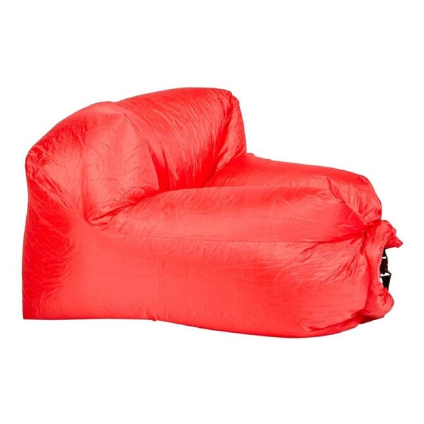 Milano Décor Inflatable Air Lounger for Beach Camping Festival Outdoor Lazy Lounge Chair Red