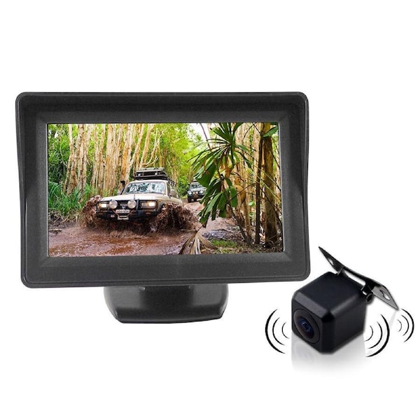 Elinz 4.3" LCD Monitor 12V Wireless Car Rearview Kit CMOS Car UTE Van SUV Reversing Camera