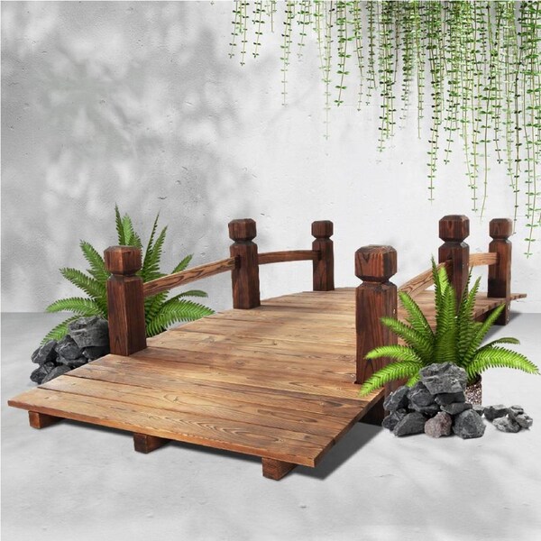 160cm Gardeon Garden Decor Outdoor Ornament Wooden Bridge