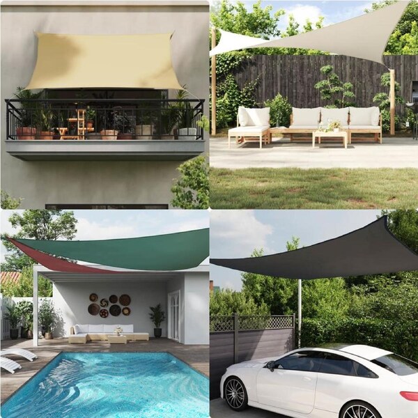 Sunshade Sail Oxford Fabric Triangular 3.6x3.6x3.6 m Anthracite vidaXL