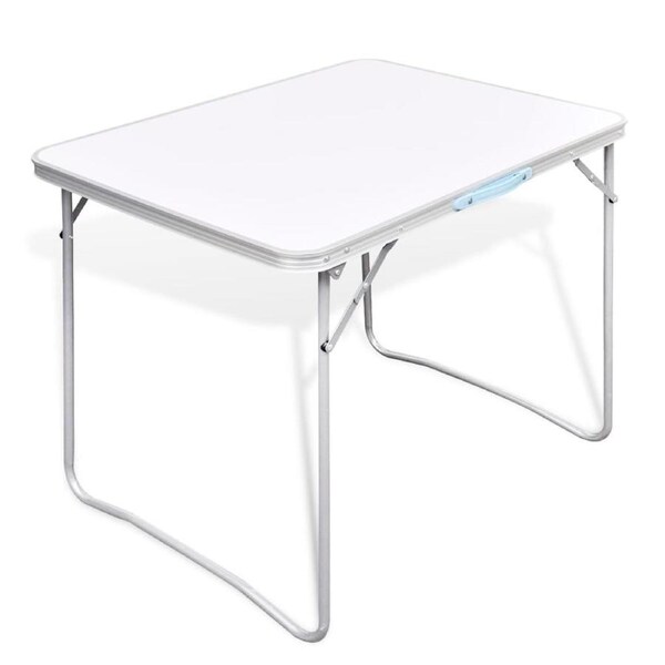 Foldable Camping Table with Metal Frame 80 x 60 cm vidaXL