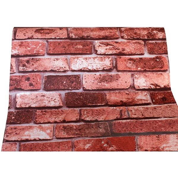 10m 3D Red Brick Print Theme Wallpaper